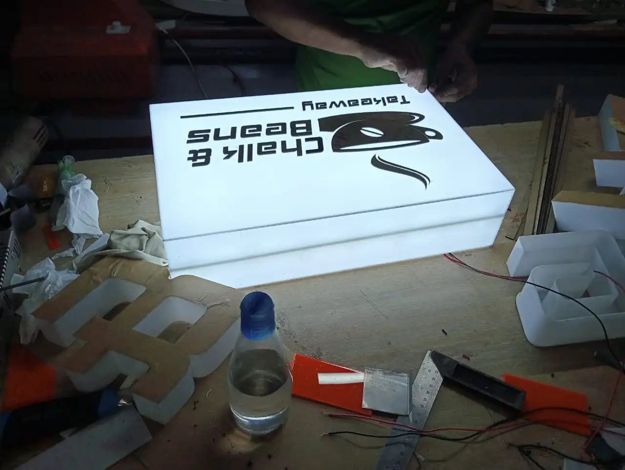 Profile Lighting Signboard for Cafe bar and Restaurant